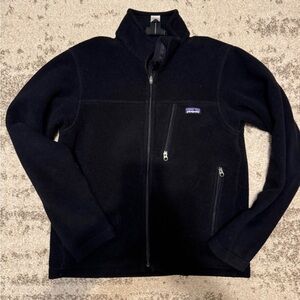 Patagonia Men's Zip-Up Black Sweater